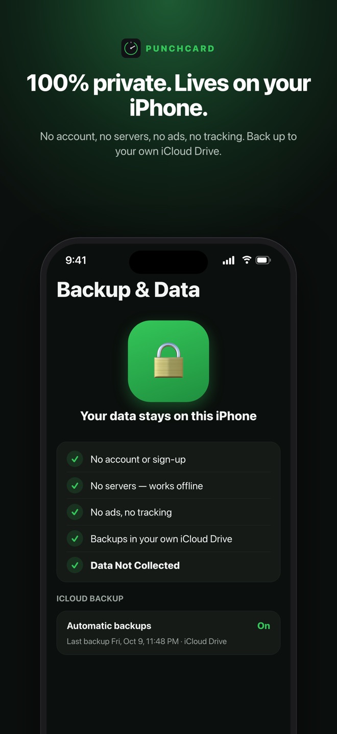 Your data stays on this iPhone